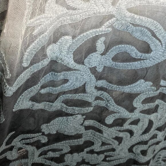 Meadow Rue grey ombré crocheted lace top - Picture 6 of 8